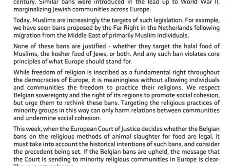 A joint statement today from the Muslim World League & europeanrabbis