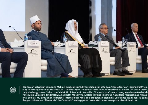 Dari platform pengetahuan ini, di aula besar Perpustakaan Alexandria, diluncurkan Konferensi Inisiatif Internasional Liga Muslim Dunia
