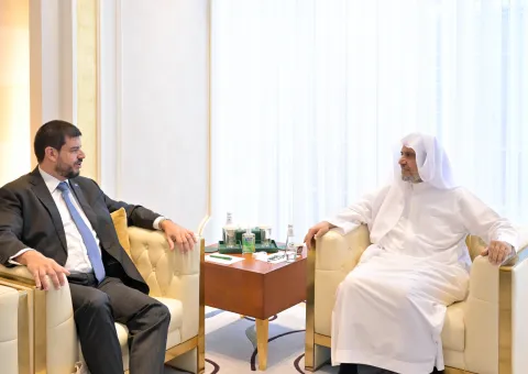 H.E. Sheikh Dr. Mohammed Alissa, Secretary-General of the MWL and Chairman of the Organization of Muslim Scholars, received Mr. Pedro Vargas David, the Chairman of Euronews.