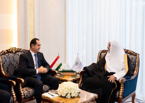 His Excellency Sheikh Dr. Mohammed Al-issa , Secretary-General of the MWL, met with His Excellency Ambassador Akram Karimi, the Ambassador Extraordinary and Plenipotentiary of the Republic of Tajikistan to the Kingdom of Saudi Arabia.