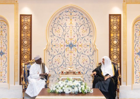 His Excellency Sheikh Dr. Mohammed Al-issa, Secretary-General of the MWL and Chairman of the Organization of Muslim Scholars, met with His Excellency Al-Hajj Hassan Ole Naado, Chairman of the Supreme Council of Kenya Muslims
