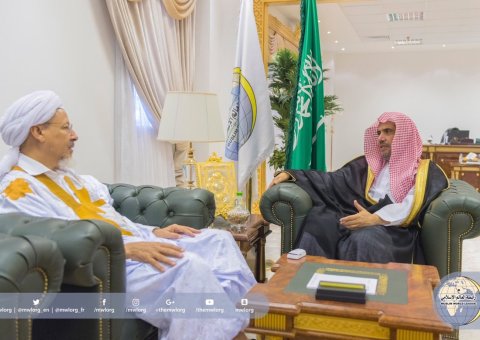 HE the SG received His Eminence the Head of Mauritania's Fatwa & Grievences Supreme Council, Sheikh Mohammad Mukhtar Ould Imbala