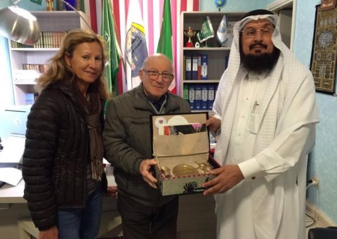 With his wife, Italian physicist Sartico gifted the MWL 's Rome Office his book "The Natural & The Supernatural@ Confirming God's Supremacy