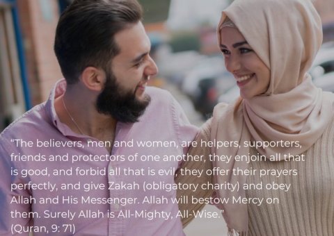 The Quran views women as equal to men
