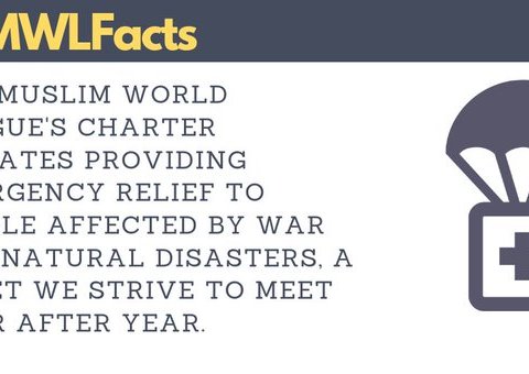 The MWL charter dictates providing emergency relief to people affected by both war and natural disasters