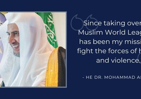 HE Dr. Mohammad Alissa's mission is always to combat the forces of hatred & violence