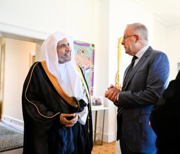 H.E. Mr. Anthony Albanese, Prime Minister of Australia, received H.E. Sheikh Dr. Mohammed Al-Issa , Secretary-General of the Muslim World League (MWL) and Chairman of the Organization of Muslim Scholars