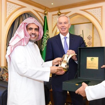 HE Dr. Mohammad Alissa met with former British Prime Minister Tony Blair at the Muslim World League office in Jeddah
