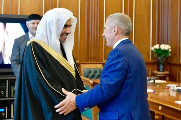 Durant sa rencontre avec D. Mohammad Alissa, le Pdt de la République du Tatarstan loue les efforts  mondiaux de la Ligue Islamique Mondiale pour promouvoir l’harmonie religieuse, ethnique 