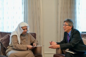 While in Washington, DC, HE Dr. Mohammad Alissa met with USIP's David Yang, Vice President for Applied Conflict Trans formation, to discuss ways to leverage peace-building initiatives for combating extremism.
