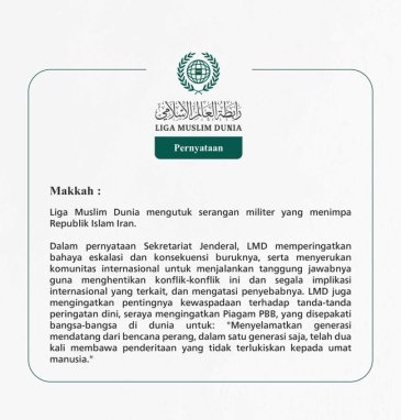 Pernyataan dari Liga Muslim Dunia: