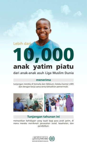 "Dengan kerjasama dan kehadiran pemerintah," Alhamdulillah, telah dilakukan penyerahan bantuan kepada lebih dari 10 ribu anak yatim dan piatu