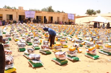 Tanggapan cepat atas permintaan Pemerintah Mauritania: Liga Muslim Dunia melaksanakan program distribusi paket sembako di Mauritania