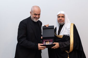 At the Prime Minister's residence in the capital, Tirana, His Excellency Mr. Edi Rama, the Prime Minister of the Republic of Albania, welcomed His Excellency Sheikh Dr. Mohammed Al-Issa