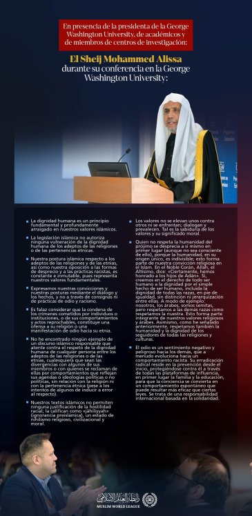 En presencia de la presidenta de la George Washington University, la Sra. Ellen M. Granberg, así como de varios académicos, estudiantes y miembros de centros de investigación