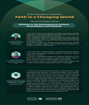 Highlights from the First Scholarly Session entitled: “Atheism in the Contemporary Context: Presentation and Criticism”, at the International Conference: “Faith in a Changing World”: