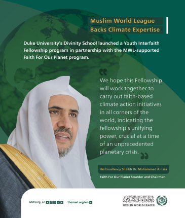 Muslim World League backs climate expertise. 