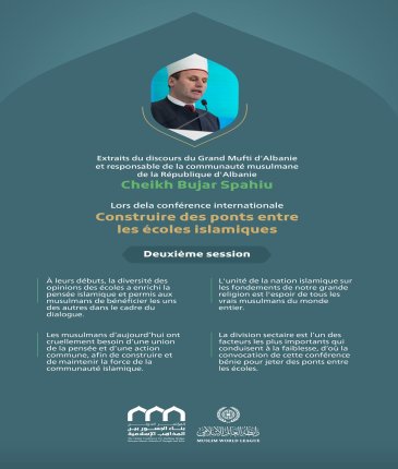 Extraits du discours du Grand Mufti d'Albanie et responsable de la communauté musulmane de la République d'Albanie Cheikh Bujar Spahiu lors de la conférence internationale