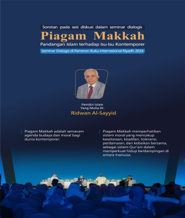 Pemikir Islam, Yang Mulia Dr. Ridwan Al-Sayyid, berpartisipasi dalam seminar dialog yang diselenggarakan oleh Pameran Buku Internasional Riyadh 2024 tentang Piagam Makkah (Pandangan Islam terhadap Isu-Isu Kontemporer):