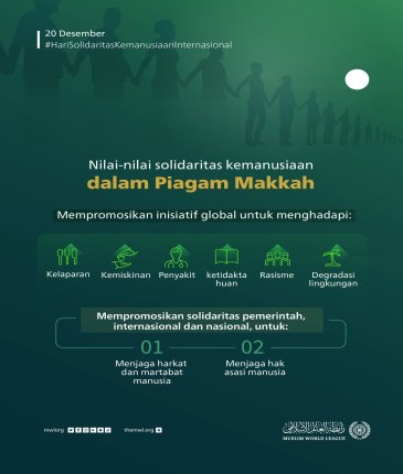 Piagam Makkah mencakup prinsip-prinsip penguatan solidaritas pemerintah, nasional dan internasional untuk menjaga hak dan martabat manusia