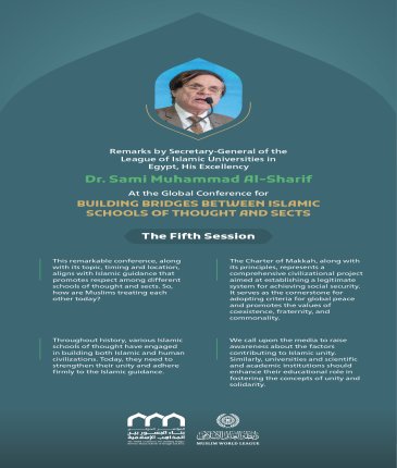 Remarks by His Excellency Dr. Sami Muhammad Al-Sharif, Secretary-General of the League of Islamic Universities in Egypt at the Global Conference for Building Bridges between Islamic Schools of Thought and Sects.