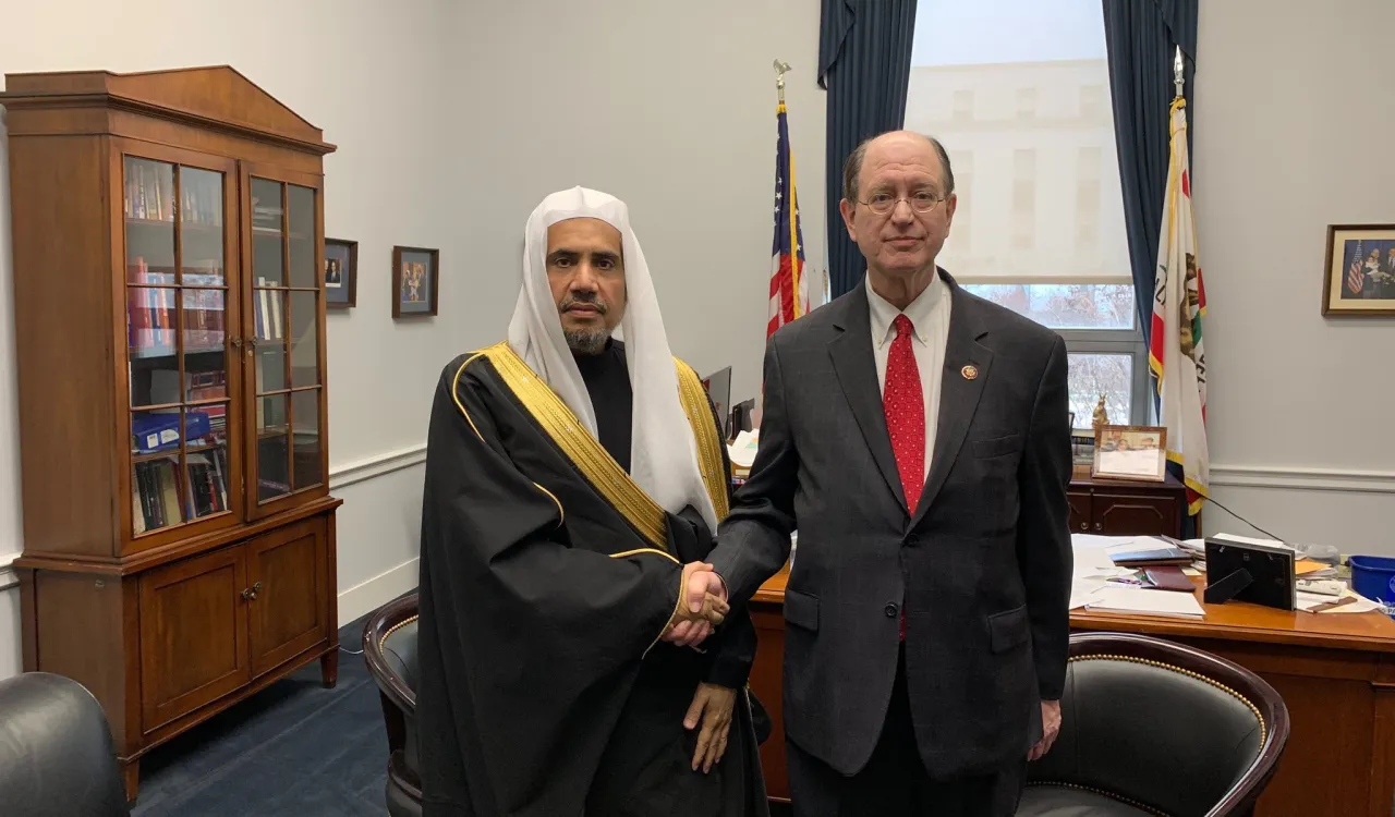 Le SG de la Ligue D.#Mohammad Alissa a rencontré le membre démocrate du Congrès Brad Sherman