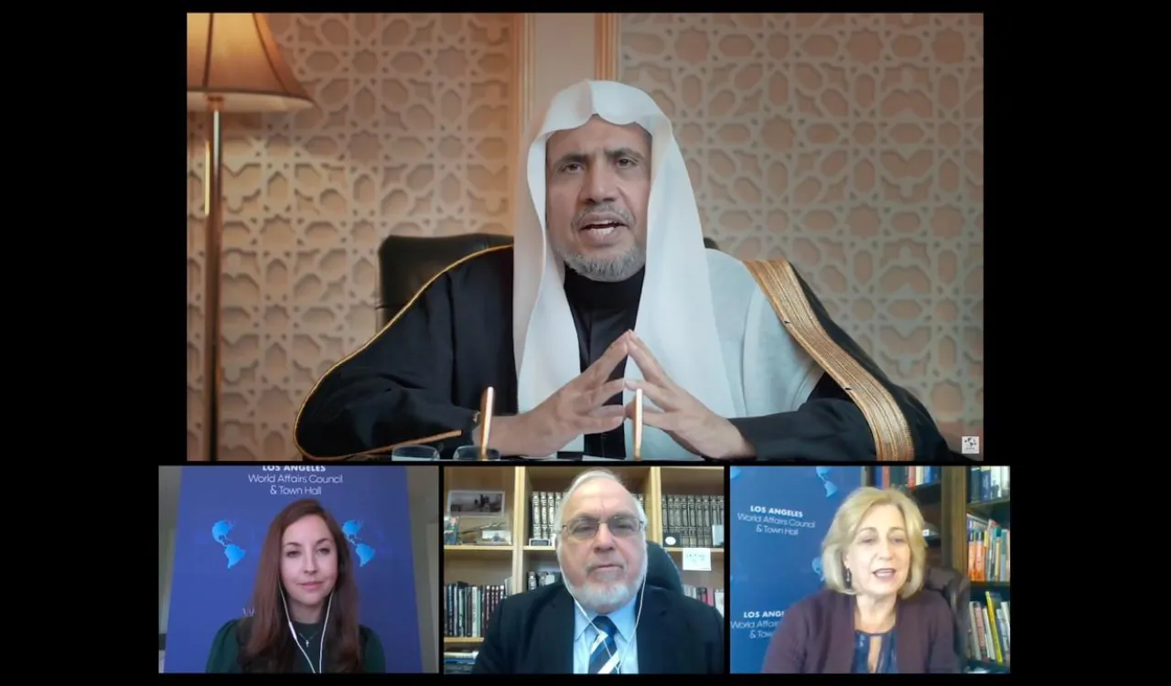 مجلس الشؤون العالمية في لوس انجلوس يستضيف د.العيسى: أطروحات إقصاء الحضور الفاعل للمرأة يُمثل نظريات أصحابه لا الإسلام