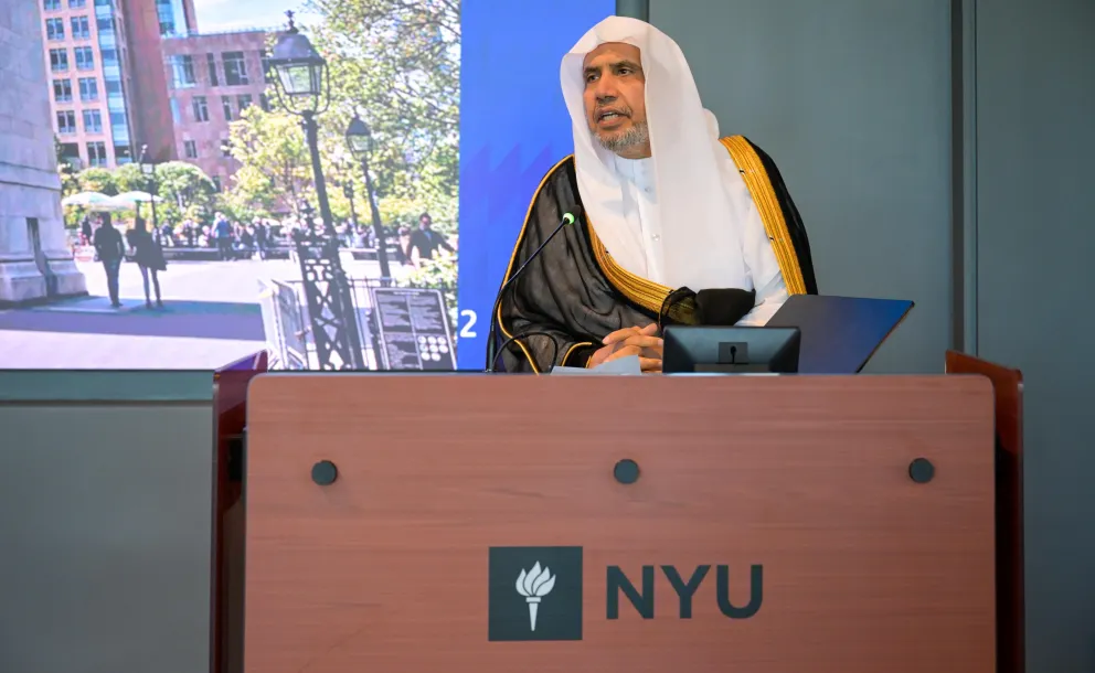 Universitas New York yang bergengsi menyambut Yang Mulia Sekretaris Jenderal LMD, Ketua Organisasi Ulama Muslim, Syekh Dr. Mohammed Alissa