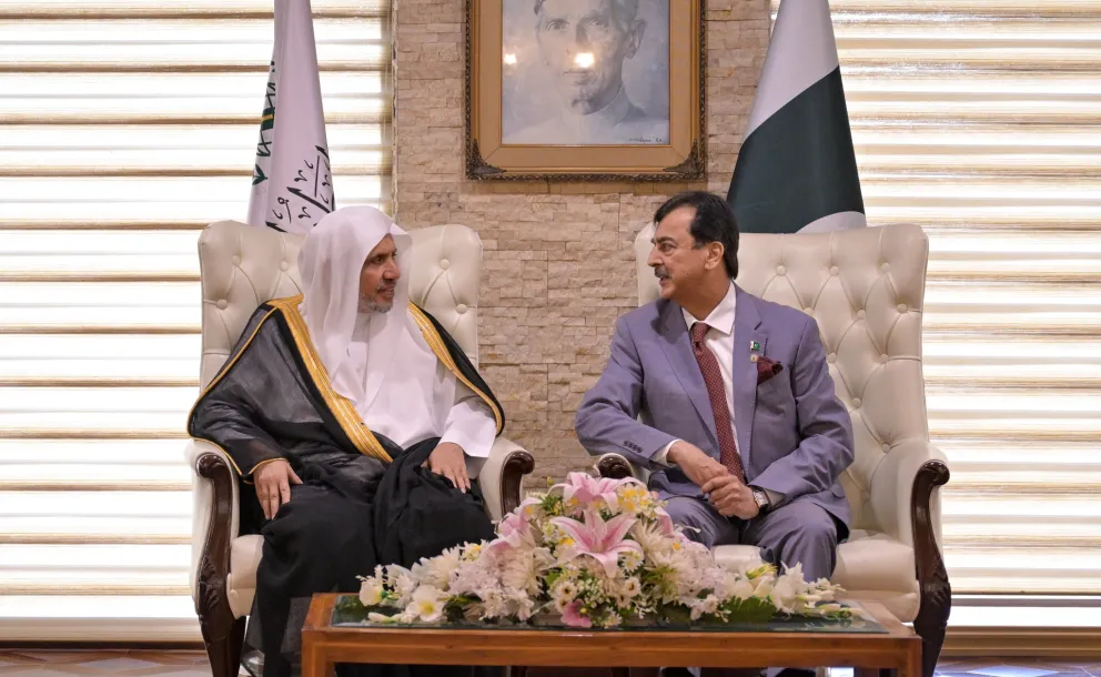 H.E. Mr. Yousaf Raza Gilani, Chairman of the Senate of Pakistan, hosted H.E. Sheikh Dr. Mohammed Al-Issa , Secretary-General of the Muslim World League (MWL) and Chairman of the Organization of Muslim Scholars, at the Senate headquarters.