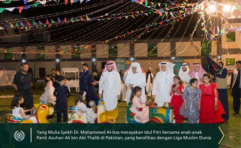 Foto-foto Yang Mulia Sekretaris Jenderal Liga Muslim Dunia Syekh Dr. Mohammed Alissa, mengunjungi anak-anak Panti Asuhan Ali bin Abi Thalib di Pakistan, yang melayani lebih dari 4.600 anak yatim piatu: