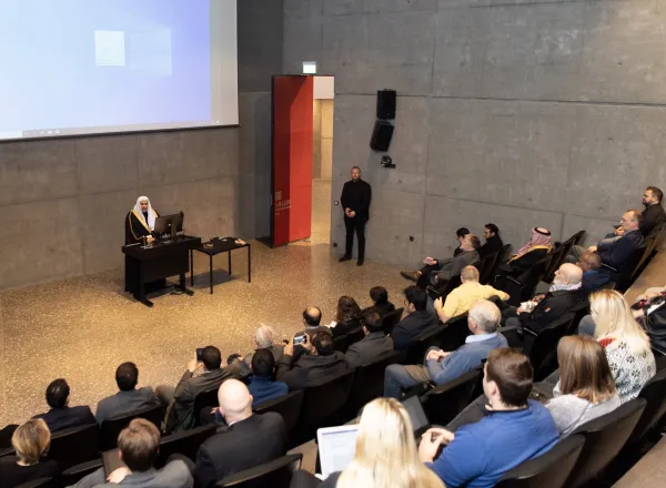HE Dr. Mohammad Alissa addressed students &amp; engaged with leaders at the University of Iceland