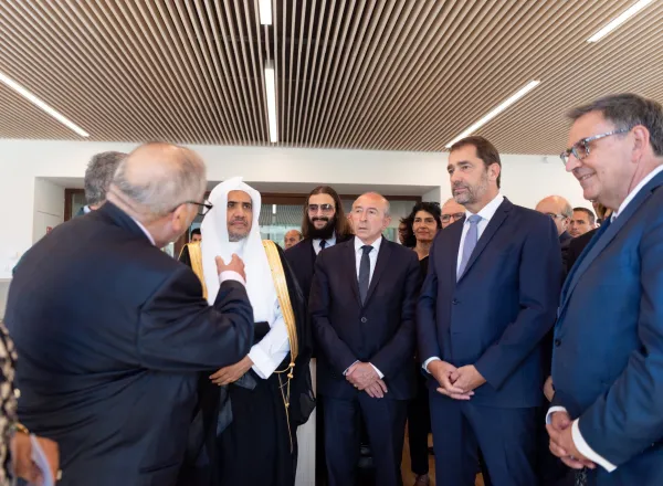HE Dr.Mohammad Alissa, alongside the ifcmlyon President, the Mayor of Lyon, the President of the Lyon Metropolis &amp; the French Minister of Interior inaugurated the French Institute for Islamic Civilization