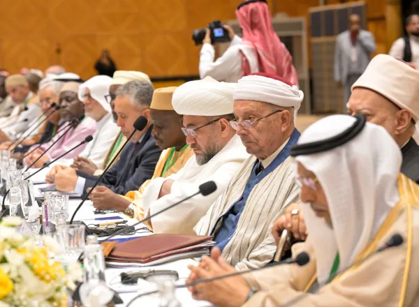 Scenes from the participation of H.E. Sheikh Dr. Mohammed Al-Issa , Secretary-General of the MWL, as guest of honor at the opening of the symposium entitled “The Role of Religious Leaders in Combating Violence Against Women”