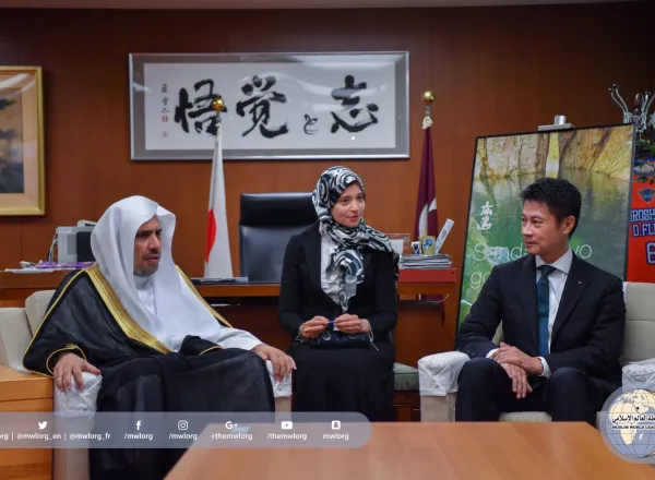 ‏معالي الأمين العام ملتقياً باليابان محافظ منطقة هيروشيما