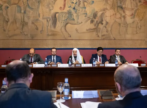 The President of the Senate of Spain Receives the Secretary-General of the Muslim World League