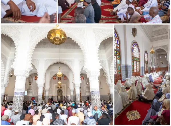 A invitación del gran mufti y los sabios de Tanzania, el Sheij Mohammed Al-Issa pronuncia hoy el sermón del viernes en Dar es Salaam, Tanzania