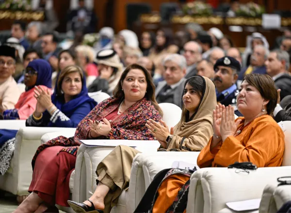 Secretary General, President Organization of Muslim Scholars Sheikh Mohammed Al-Issa at the launch of Girls Education in Muslim Societies conference from Pakistan's capital Islamabad: