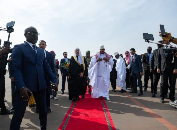 Led by His Excellency Sheikh Dr. Mohammed Al-issa  , Secretary-General of the Muslim World League (MWL), the MWL delegation has arrived in the Republic of Guinea-Bissau.