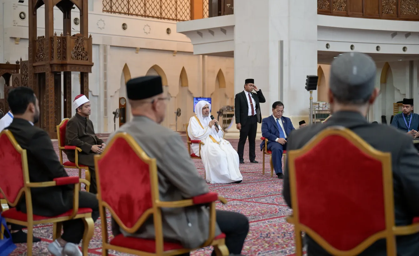 After delivering the Friday sermon and leading the prayer at the largest mosque in the Malaysian capital, Kuala Lumpur: