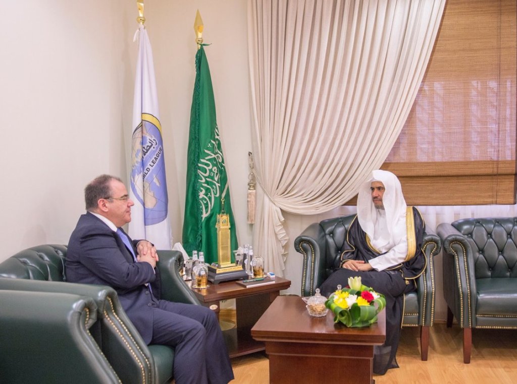 HE Dr. Mohammad Alissa, MWL SG receives at his Riyadh Office HE Mr. Nicos Panayi, ambassador of Cyprus to Saudi Arabia. They discussed many issues of mutual concern