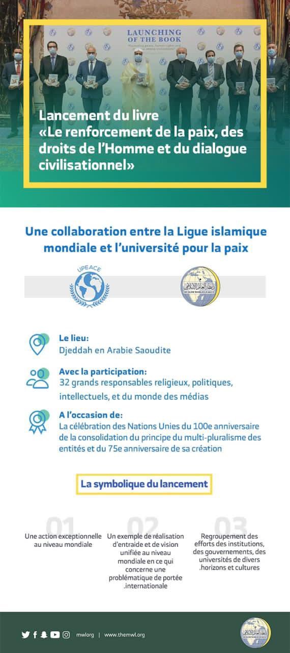 « Première de son genre »:  La Ligue Islamique Mondiale et l’université Paix affiliée aux NU lancent une initiative mondiale  pour le « renforcement de la paix, les droits de l’Homme et le dialogue civilisationnel »: