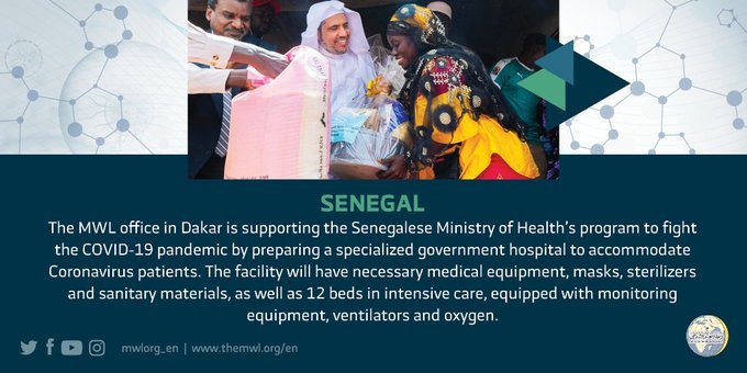 MWL is supporting the Senegalese Ministry of Health's program to fight COVID19 by preparing a specialized hospital to accommodate coronavirus patients