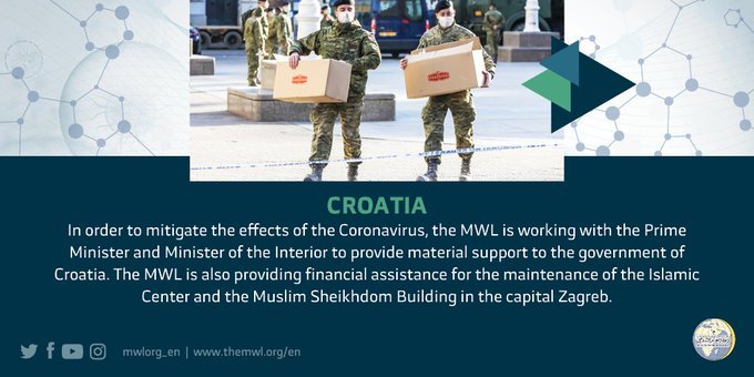 the MWL partnered with the Prime Minister and Minister of Interior to provide material & financial support to mitigate the effects of the coronavirus pandemic