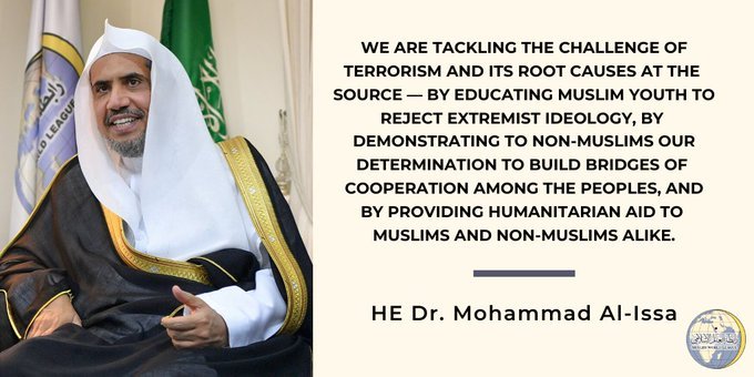 MWL is tackling terrorism at its roots by educating Muslim youth to reject extremist ideology & demonstrating our determination to build bridges of cooperation among all people