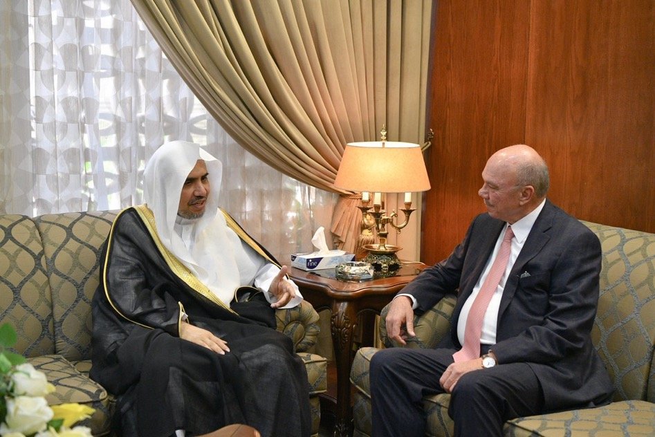 The President of the Jordanian Senate Mr. Faisal Al Fayez receives in his office in Amman His Excellency the Muslim World League's SG, Sheikh Dr. Mohammed Alissa.