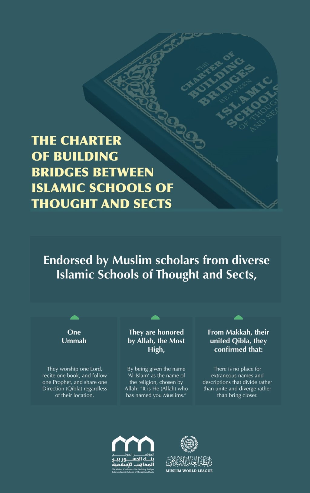 The Muslim World League issued the Charter of Building Bridges Between Islamic Schools of Thought
