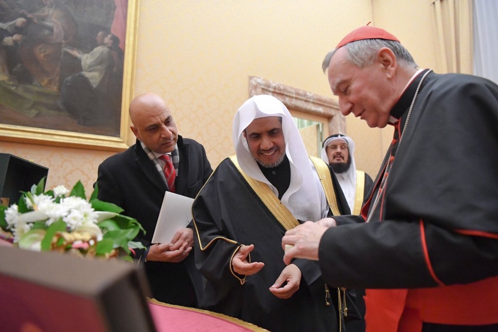 The Vatican Secretary of State, Cardinal Pietro Parolin, received at his office today the MWL's Secretary General, Dr Mohammad bin Abdulkarim Alissa